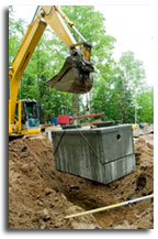 setting a septic tank